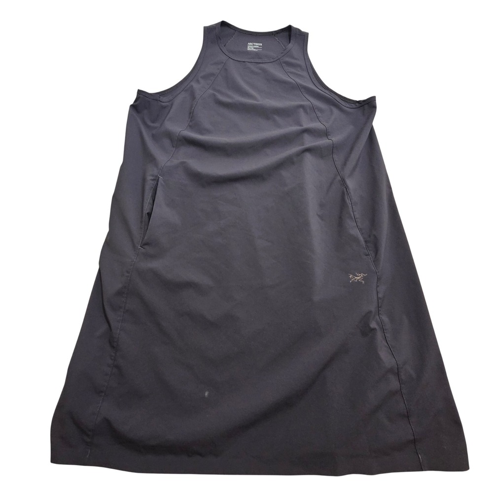 Arc'teryx Contenta Shift Dress Womens XL Black Sleeveless Pockets Prowl Dress *